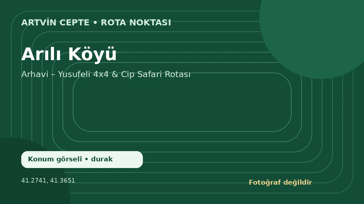 Arılı Köyü – Artvin CEPTE konum görseli