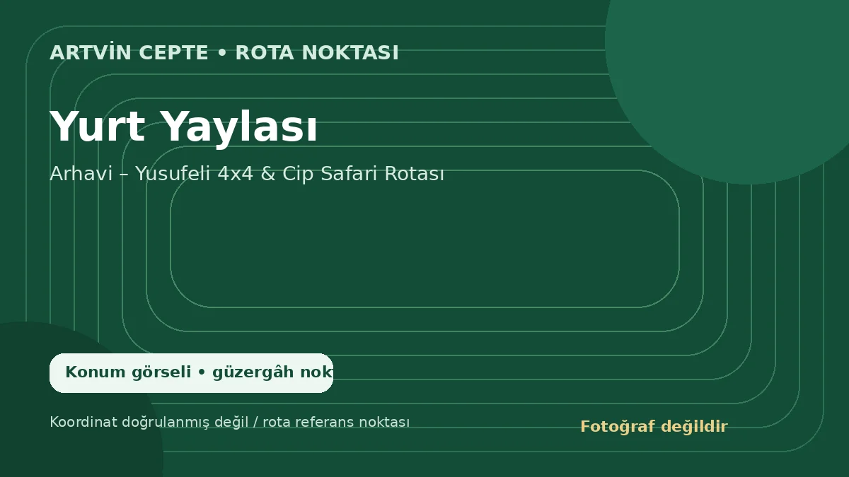 Yurt Yaylası – Artvin CEPTE konum görseli