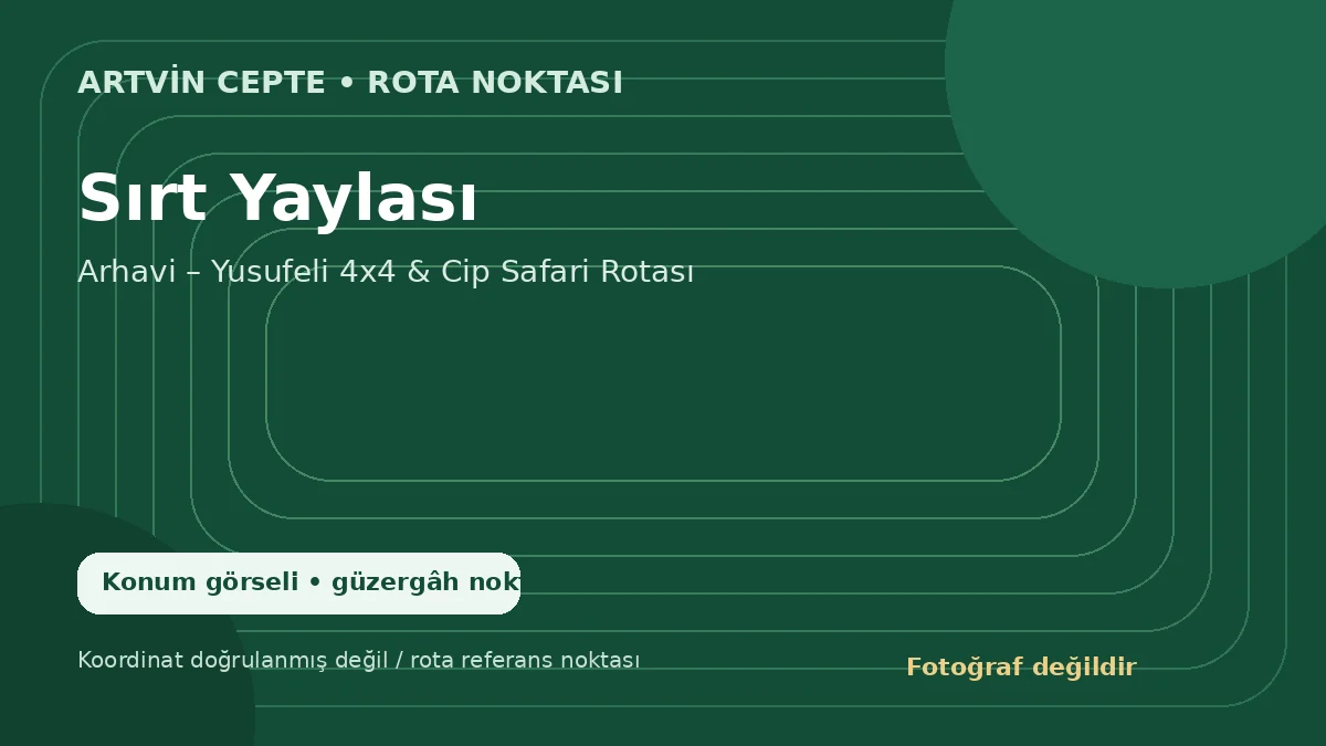 Sırt Yaylası – Artvin CEPTE konum görseli