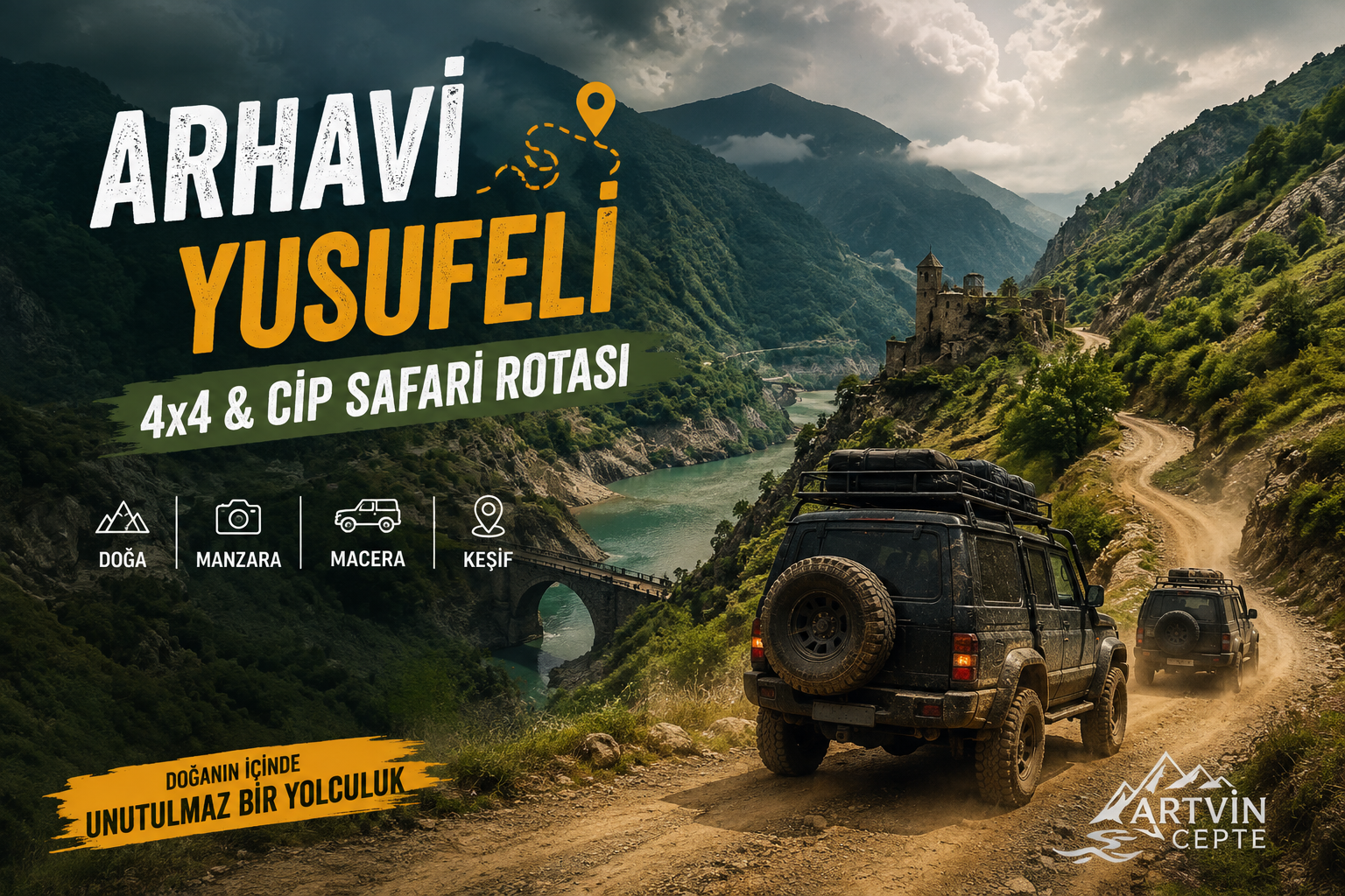 Arhavi – Yusufeli 4x4 & Cip Safari Rotası – Artvin CEPTE görseli